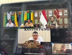 Pj Bupati Iswanto Ikut Rakor Pengendalian Inflasi Dengan Kemendagri Secara Zoom Meeting