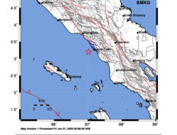 Gempa M 6,2 di Kedalaman 29 KM Arah Barat Daya Aceh Selatan