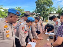 Polres Nagan Raya Lakukan Pengecekan Senpi Organik Personel