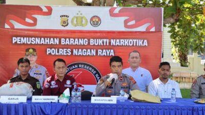 Polres Nagan Raya Musnahkan Barang Bukti Narkotika