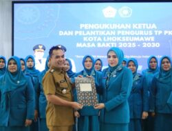 Sayuti Abubakar Kukuhkan Tim Penggerak PKK Kota Lhokseumawe
