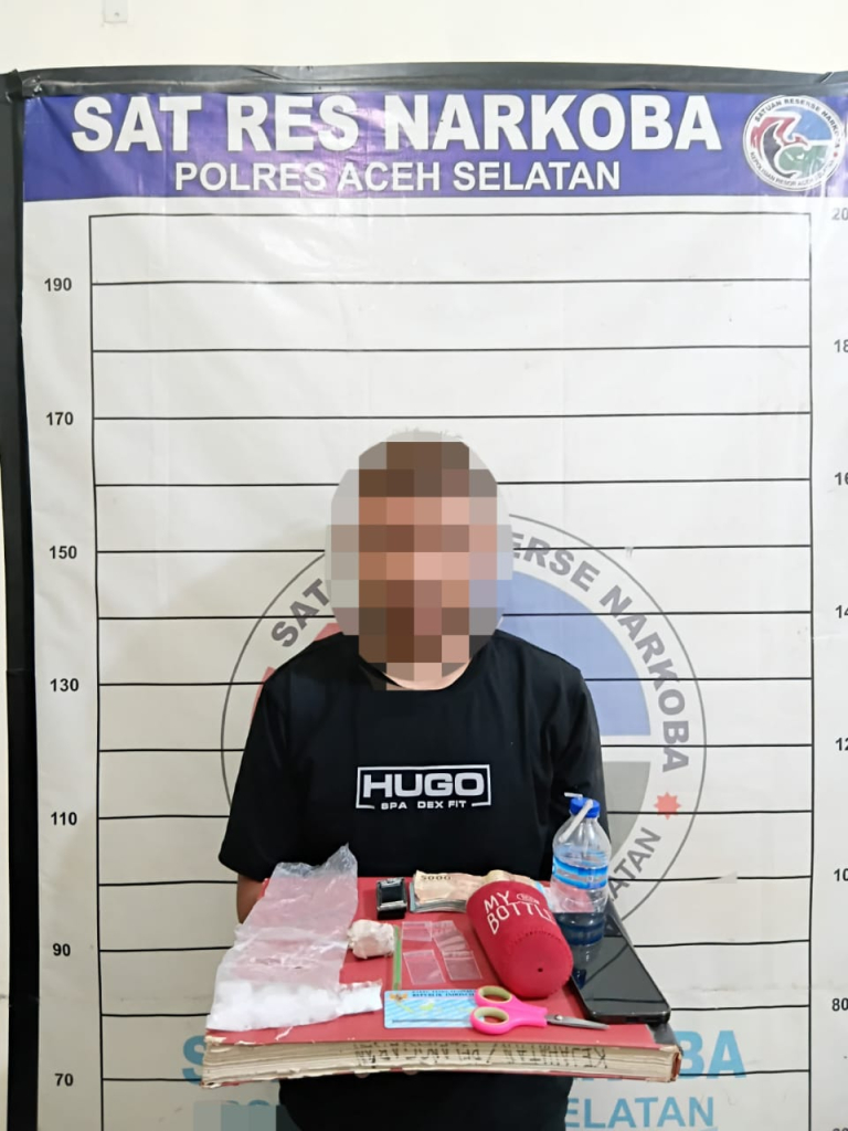Seorang Residivis Narkoba Ditangkap Polres Aceh Selatan
