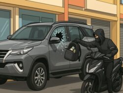 Pecahkan Kaca Mobil, Maling Gondol Uang 380 Juta