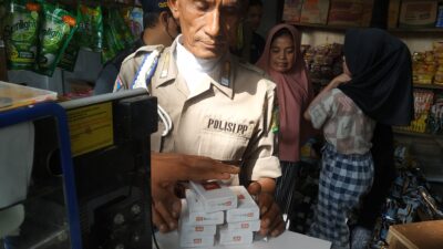 Satpol PP dan WH Aceh Besar Bersama Bea Cukai Tertibkan Rokok Ilegal