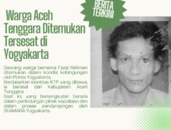 Pria Asal Aceh Tenggara Ditemukan dalam Kondisi Bingung di Yogyakarta
