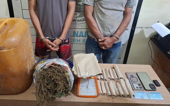 Polisi Bekuk Dua Pengedar Ganja di Aceh Selatan