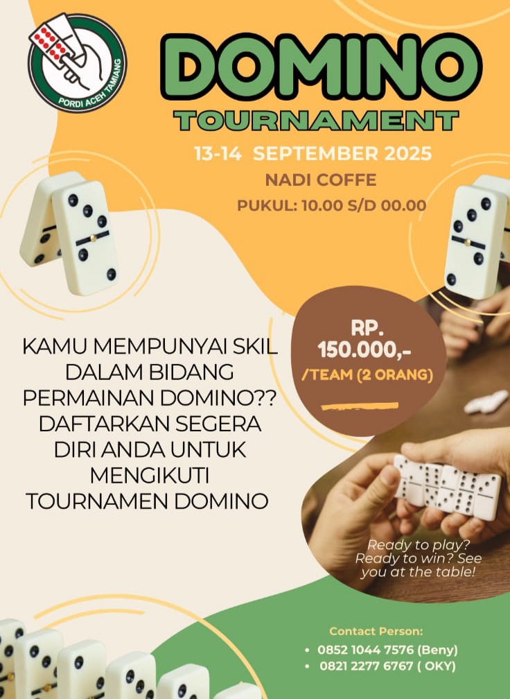 Pordi Aceh Tamiang Gelar Turnamen Domino Berhadiah Jutaan Rupiah
