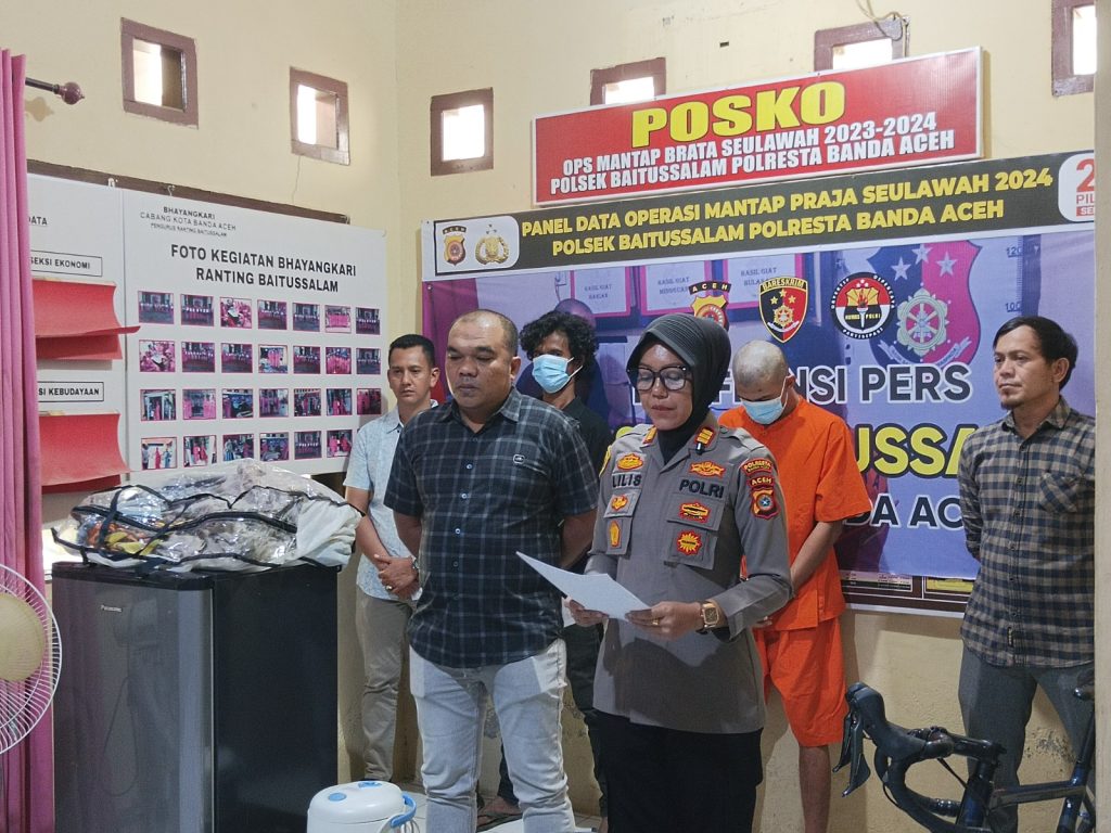 Polisi Tangkap Maling Pembobol Rumah di Baitussalam