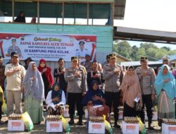 Polres Aceh Tengah Salurkan Sembako untuk Warga Paya Kolak