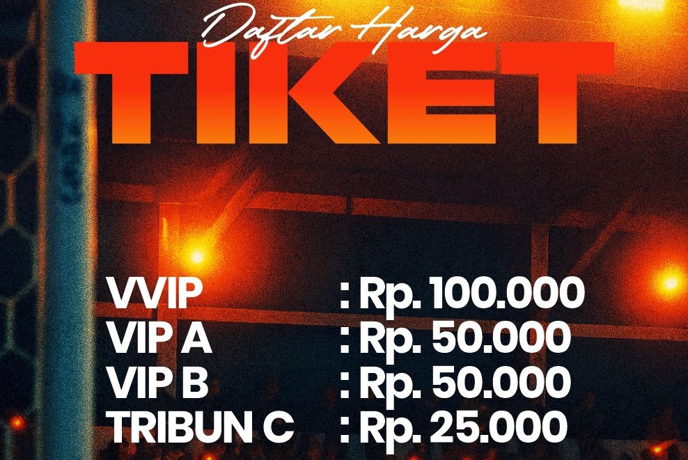 Harga Tiket Laga Persiraja vs Barito Putera Rp25 Ribu Hingga Rp100 Ribu
