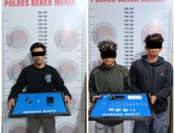 Polres Bener Meriah Ringkus Tiga Pelaku Sabu