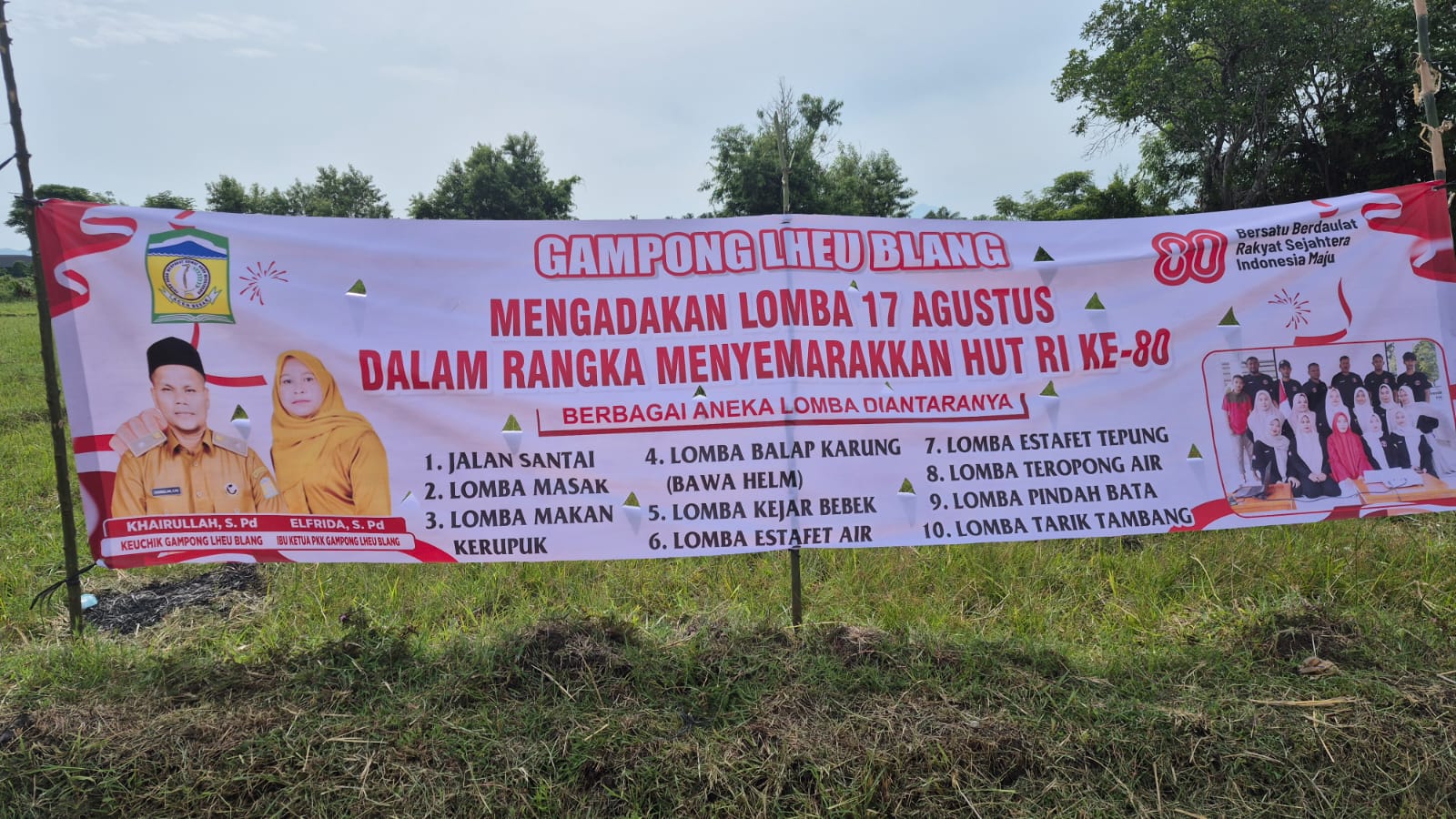 Semarakkan HUT RI Ke- 80, Gampong Lheu Blang Adakan Aneka Lomba