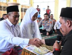 Seorang Tahanan Narkoba Langsungkan Pernikahan di Mapolres Aceh Timur