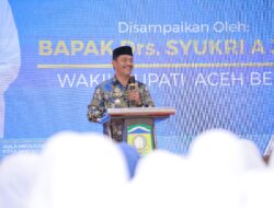 Wabup Syukri Hadiri Pengukuhan PD BKMT Aceh Besar 2024-2029