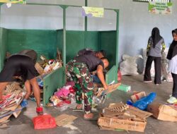 Yonif 117/KY Gelar Rutinitas Bank Sampah