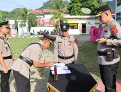 Perwira Baru Isi Jabatan Kabag Ops Polres Aceh Selatan