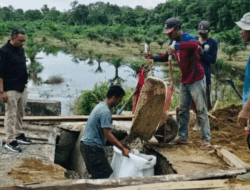 Pemkab Bangun Jembatan Darurat, Dampak Banjir di Nagan Raya