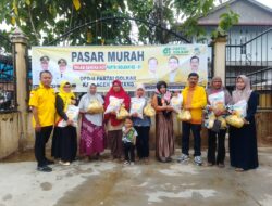 Peringati HUT ke-61, DPD II Golkar Aceh Tamiang Gelar Pasar Murah