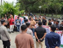 Polres Nagan Raya Amankan Aksi Unjuk Rasa di PN Suka Makmue