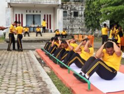 270 Personel Polres Aceh Timur Ikuti Kesamaptaan Jasmani