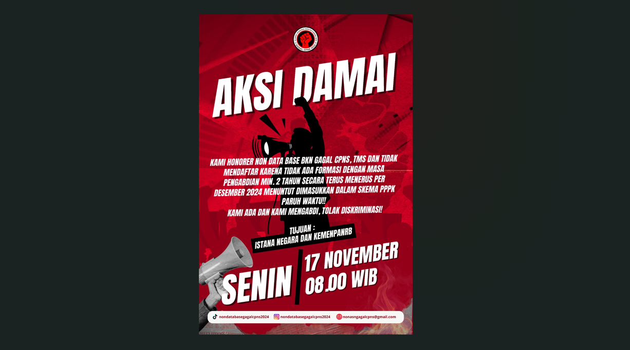 Honorer Non Data Base Gelar Aksi Nasional 17 November