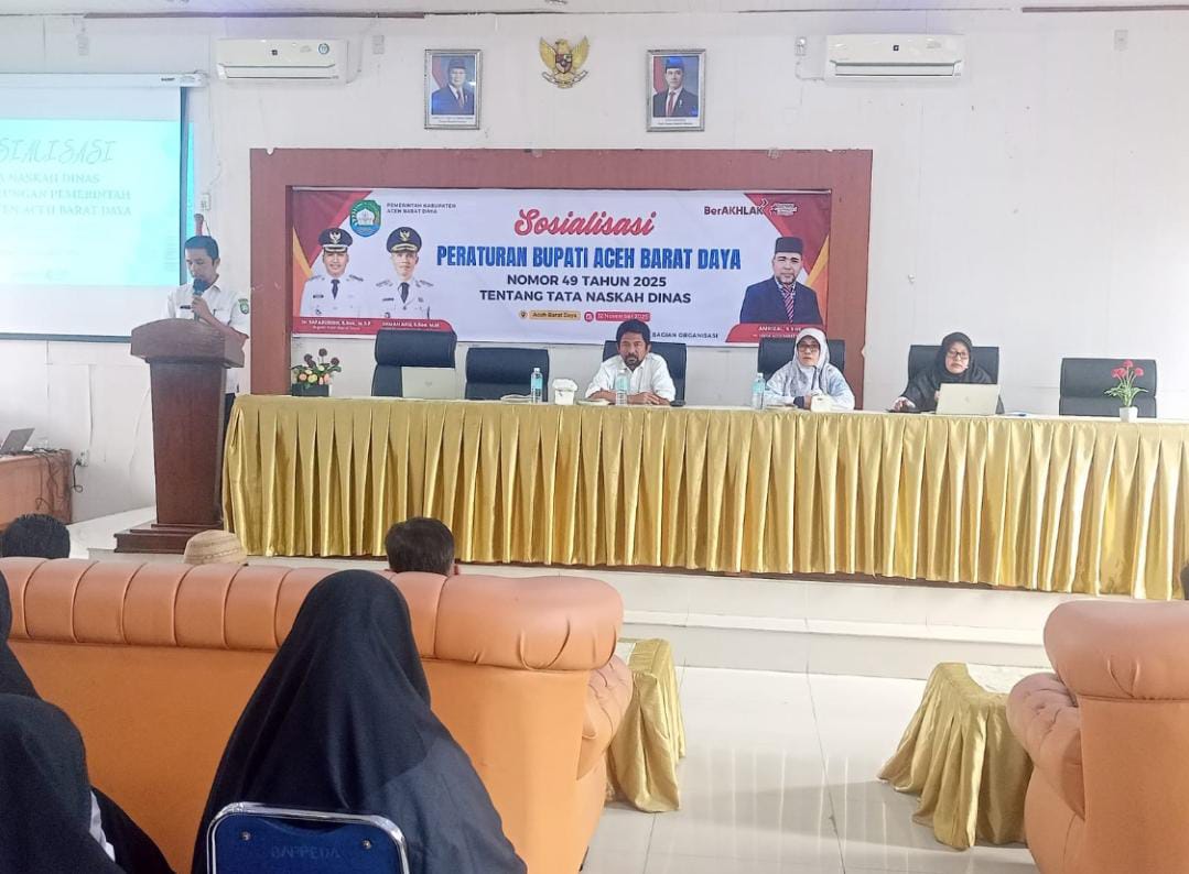 Pemkab Abdya Sosialisasi Perbup tentang Tata Naskah Dinas