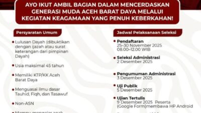 Pemkab Abdya Buka Lowongan Pengajar, Program Teungku Saweu Sikula