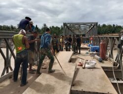 Jembatan Bailey Teupin Reudeup Bireuen Hampir Rampung