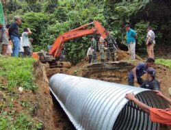 Jembatan Darurat Bantuan Kasad Rampung di Birem Bayeun