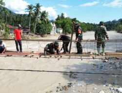 Akses Darul Hasanah–Ketambe Pulih Usai Perbaikan Jembatan Gantung