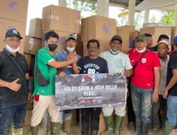 Haldy Sabri dan Iris Bella Salurkan Bantuan untuk Korban Banjir