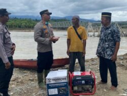 Warga Blang Tripa Terima Genset dari Kapolres Nagan Raya
