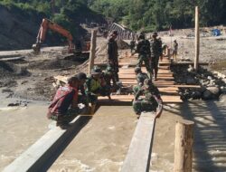 Jembatan Darurat Dibangun, Mobilitas Warga Burlah Mulai Pulih