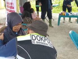 Polres Bener Meriah Layani 118 Korban Banjir lewat Bakti Kesehatan