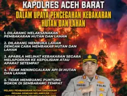 Cegah Karhutla, Polres Aceh Barat Imbau Warga Tidak Bakar Lahan