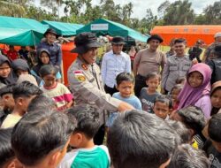 Trauma Healing Anak Pengungsi, Kapolres Lhokseumawe Turun Langsung