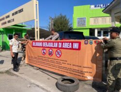 Satpol PP Aceh Besar Tertibkan Pedagang di Sekitar MPP Lambaro