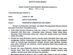 Karhutla Meluas, Aceh Barat Berlakukan Status Darurat Dua Pekan