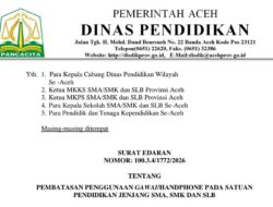 Aturan Baru, Gawai Dibatasi Selama Jam Sekolah di Aceh