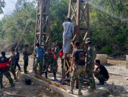 Warga Linge Sambut Gembira Pembangunan Jembatan Gantung