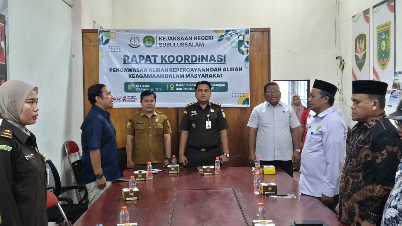 Kejari Subulussalam Gelar Rakor Antisipasi Aliran Sesat