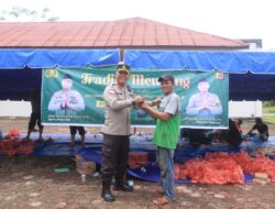 Lima Sapi Disembelih, Polres Subulussalam Bantu Meugang Warga