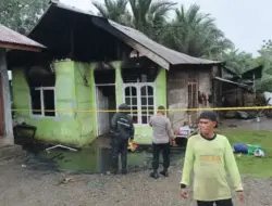 Diduga Korsleting Listrik, Satu Rumah di Ranup Dong Hangus