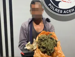 Polisi Tangkap Nelayan di Aceh Barat dengan 500 Gram Ganja