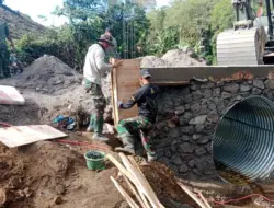 TNI Percepat Pembangunan Jembatan di Tawar Bengi