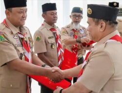 Kapolres Abdya Terima Lencana Dharma Bakti dari Kwarnas Pramuka