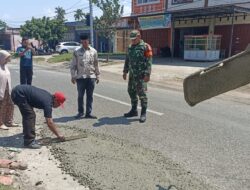 Camat Kuta Baro Respon Warga, Perbaiki Jalan Berlubang di Lima Titik