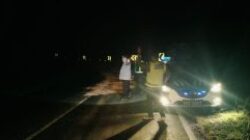 Tumpahan Solar Picu Truk Elpiji Terbalik di Tadu Raya