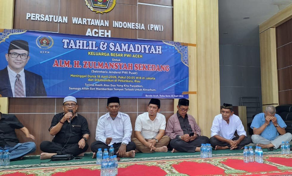 Doa Bersama PWI Aceh untuk Almarhum Zulmansyah Sekedang