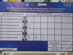 Senat Universitas Teuku Umar Tetapkan 3 Nama Calon Rektor